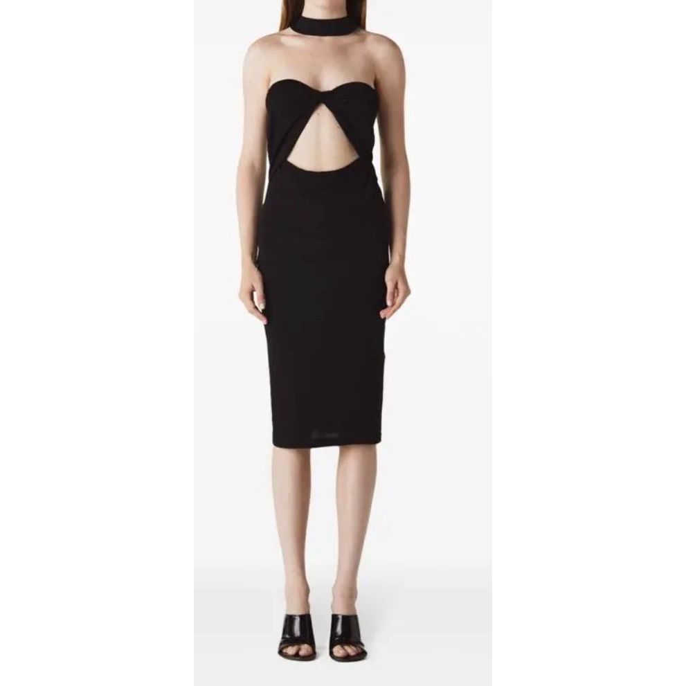 Jacob Lee Corsage Midi Dress In Black Nwt Size Medium